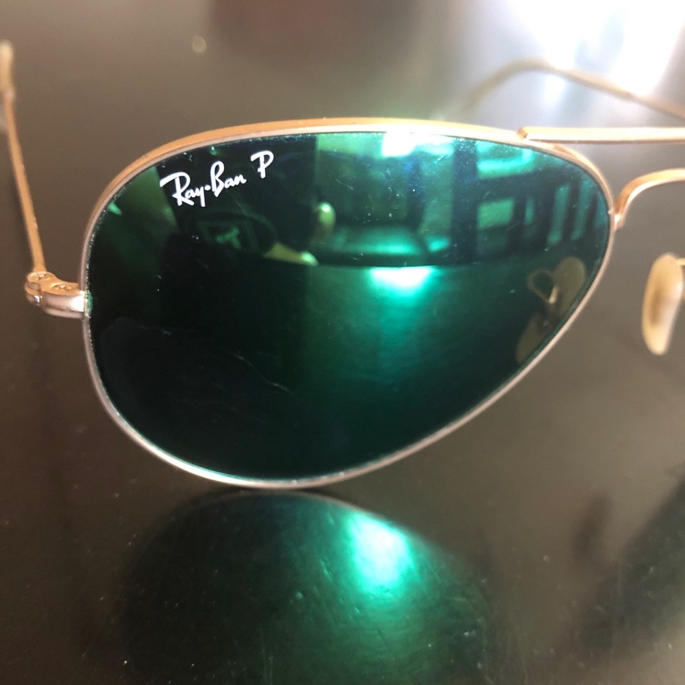 RAY-BAN | Green and gold aviators